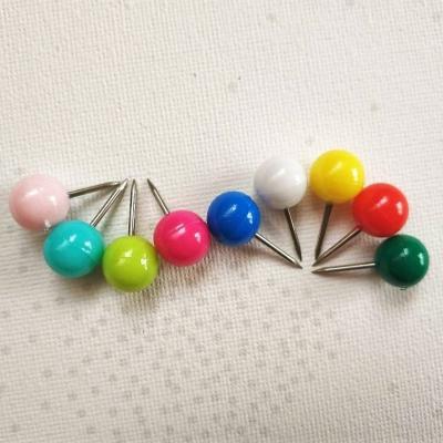 China 9.5*20mm Metal 10 Colors Quality Ball Card Plastic Pin Thumb Tack Colorful Round Pin Thumb Tack Plastic Key Push Pin For DIY And Locations for sale