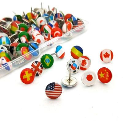 China School Home Office 100 National Flags World Map Pin Pin Push Pin for sale