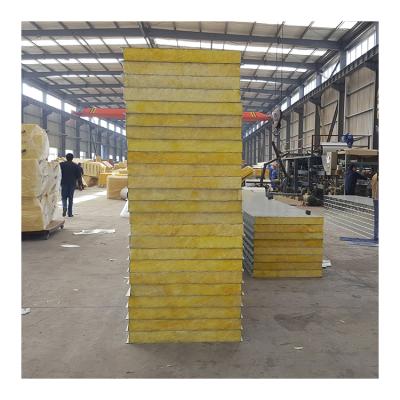 China Factory Direct Supply Modern Glass Wool Steel Roofing High Quality Fireproof Wall Panels for sale