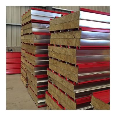 China Modern High Density Fire Retardant Wool Sandwich Rock Racoustic Material Building External Wall And Roof Panel for sale