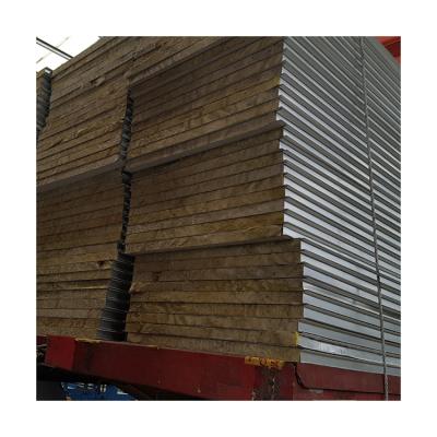 China Supply modern professional low price fireproof corrugated rock wool sandwich panel for warehouse for sale