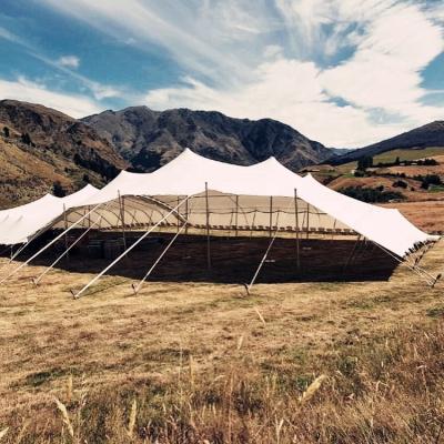 China Extended Type 15x20M High Quality Heavy Duty Outdoor Style Stretch Free Standing Tent With Supporting Aluminum Poles for sale