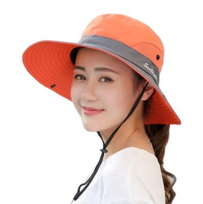 China Breathable Custom Reversible Picture Head Sun Protector Outdoor Comfort Bucket Hat With String for sale