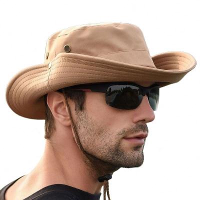 China Outdoor Wide Brim Boonie Character Boonie Breathable Hunting Fishing Safari Sun Hat for sale