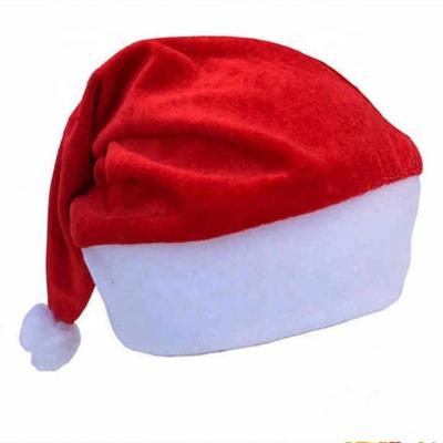 China Red Santa Hats Children Adult Classic Ultra Soft Nonwoven Santa Claus Christmas Hat Xmas Festival Party Decoration Christmas Hat for sale