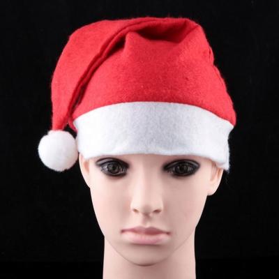 China All design or colors are available cheap Christmas decorations nonwoven sequin Christmas Santa Claus ' hats; hat for sale