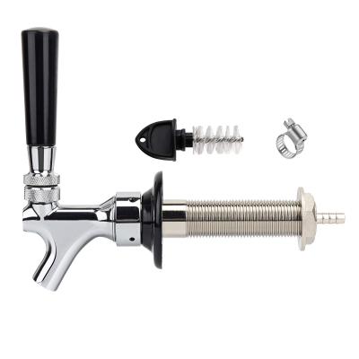 China 4-1/8 Inch Leg Stainless Steel Core Beer Tap Disposable Draft Beer Tap Chrome Plated Beer Tap for sale