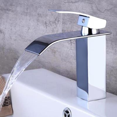 China Watermark Modern Hot Sale Luxury Home Waterfall Basin Waterfall Brass Faucet High Quality Brass Faucet for sale