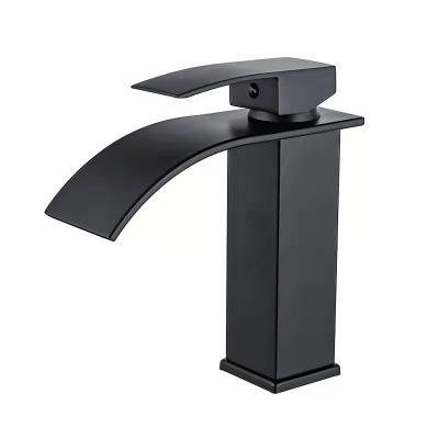 China Modern Manufacturer Wash Basin Bathroom Taps Waterfall Sanitary Basin Faucet for sale