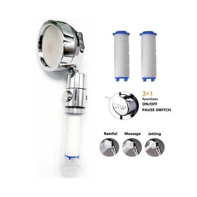 China Without diverter multifunctional increase pressure ionic shower head with knob filter duchas for sale