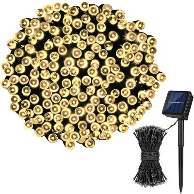 China LANDSCAPE 21Ft 30 Led Waterproof Xmas Tree Green Wire Solar Fairy String Outdoor with 8 modes lights for Outdoor Garden Yard Porch Party for sale