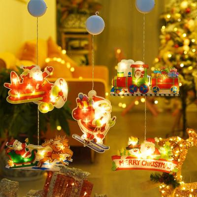 China Curtain copper light 2020 Christmas Decor LED Suction Cup Window Hanging Lights for Home Bedroom Warm for sale