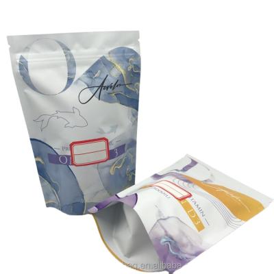 China Recyclable Wholesale Custom Food Protein Powder Packaging Bag Zip Lock Plastic Resealable Holder Up Pouch for sale