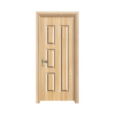 China Anti-Theft Factory Price 90mm Side Wall Thickness Wooden Door Pattern 3mm Flat Plate Door Panel Pattern Depth Moder Design Wood Doors Inter for sale