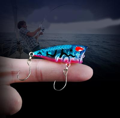 China 4cm 3g Top-water Mini Popper Lures Floating Insect Bionic Popper Automatic Fishing Lure SSF-9 for sale