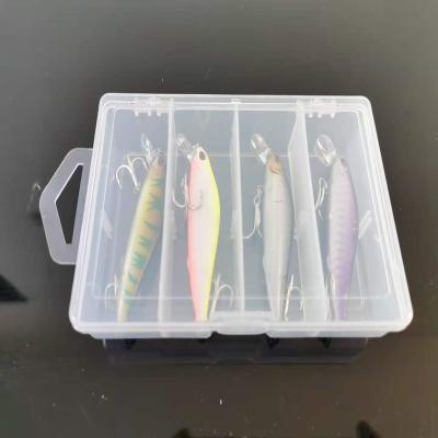 China Vivid Fish Action Fishing Lure Bait Hook Tackle Storage Box Plastic Swimming Lure Ultralight Fishing Tackle Box for sale