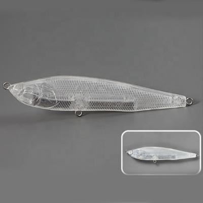 China Lures Fishing Unpainted White Plastic Body Artificial Hard Lure Bait SSF-29 for sale