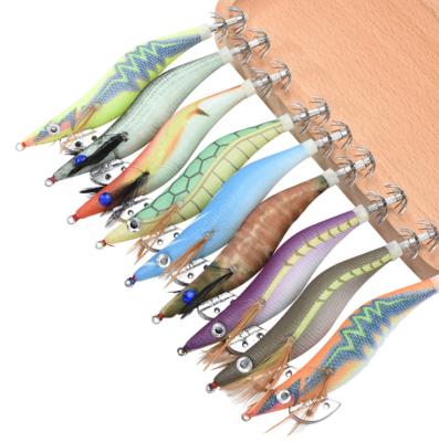 China Multisize Wooden Octopus Jigging Shrimp Squid Hook Made in China Knife Style for sale