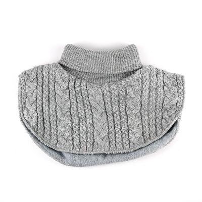 China Shortly New Gray Simple Acrylic Yarn Lining 2021 Fleece Shawl Bib Suitable For Children for sale