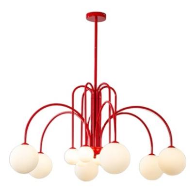 China Nordic Contemporary Minimalist Creative Pedant Light Dining Room Personality Style Designer Nordic Magic Bean Chandelier for sale