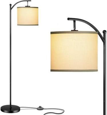 China Arc Shape Peach Rod Standing Light Classic Design Body Seat Modern Floor Lamps For Bedrooms Black And Silver for sale