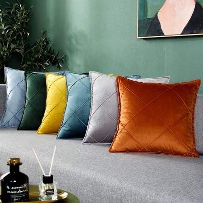 China 2021 Viable High Quality Velvet Pillow Case Luxury Cushion Cover For Home Decor 18x18 for sale