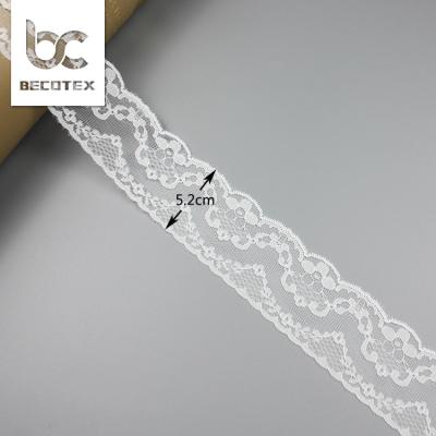 China 2021 Viable Tulle Lace Trim Custom Border Nylon Lace For Clothing for sale