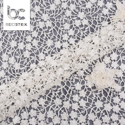 China Professional Design Cheap Decorative Recycled Polyester Net Lace Fabric Anti-Static for sale