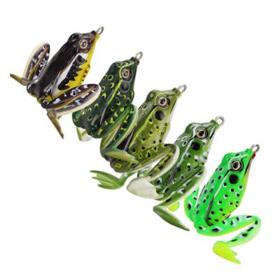 China The Soft Wholesale Silicon Rubber Lure 5cm Soft Rubber 5 Colors Tuna Lures Trolling Frog Rubber Sinking Lure for sale