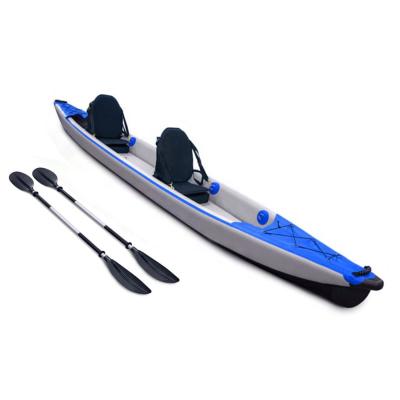 China Fishing Fun Leisure Double Inflatable Kayak Canoe/Kayak Drop Stitch Folding Inflatable Kayak Sit On Top for sale