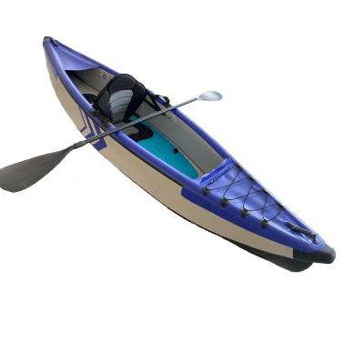 China Fishing Fun Leisure Kayak Drop Stitch Fishing Inflatable Kayak For Outdoors Popular Rowing PVC Inflatable Boat for sale