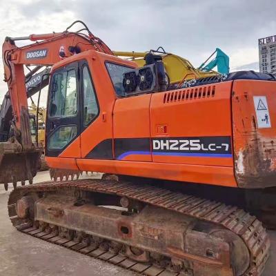 China Used doosan DH225 LC-7 excavator Secondhand 20-30 ton excavator in stock for sale 1.28mÂ³ for sale