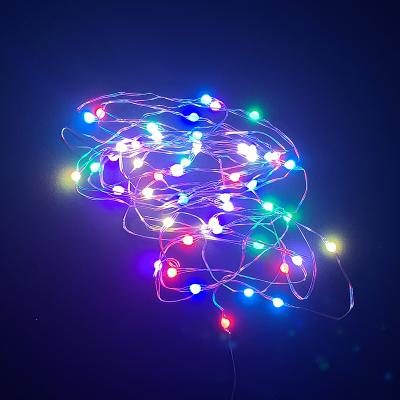 China Phone APP Outdoor Wifi Bluetooth Decoration Christmas Lights Music Timing RGB LED String Lights for sale