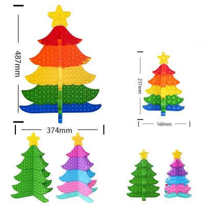 China REWIN Fashion Popular 3d Christmas Tree Large Stirring Snap Sensory Toys for Relaxation for sale