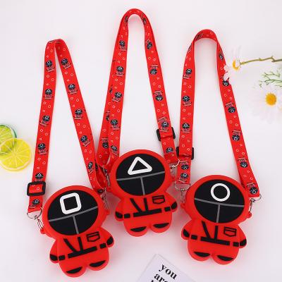 China Newest Fashion REWIN Design Hot Selling Red Squid Game Stir Toy Popper Bag Shoulder Coin Purse For Sale for sale