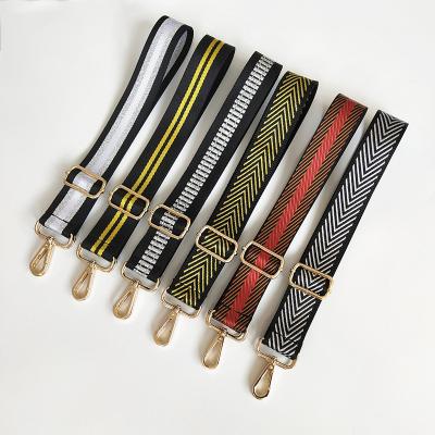 China Bag Accessories REWIN 3.8cm Glitter Stripe Arrow Shape Handbag Nylon Belt Strap Interchangeable Purse Bag Cross - Body Straps For Female for sale