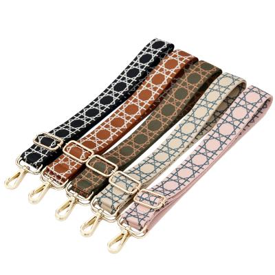 China Bag Accessories REWIN Premium Quality 1.5 Inch Vintage Long Pattern Hand Polyester Cloth Bag Ties For Female for sale