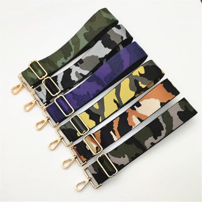 China Bag Accessories REWIN New Camouflage Strap Bag Tie Up 2 Inch Camouflage Ribbon Guitar Purse Replacement Canvas Woven Straps for sale