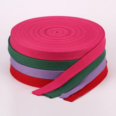 China High Tenacity REWIN Wholesale 2mm 2/2.5/3.2/3.8/5mm Cotton Canvas Webbing Belt Thick Wide Strap For Bag/Pet Garment Accessories for sale