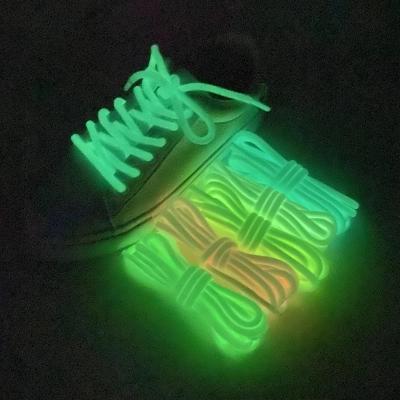 China Round REWIN 4mm Reflective Laces Shoe Lace Bright Glow In Dark Sneaker Canvas Shoestring for sale