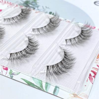 China Wholesale 3d Mink Eyelashes Vendor Handmade Fake 3 Pairs Natural Eye Lash Pack False Eyelash for sale