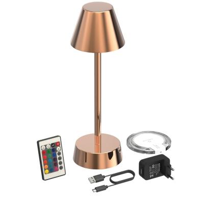 China Modern Wireless Table Light Rechargeable Metal LED Desk Lamp Set Portable With Inductive Charging Base for sale