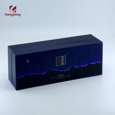 China Handmade Custom Luxury Blue Starry Sky Shake Box Packaging With 5 Pcs Honey Glass Jars For Honey/Jam Packaging Boxes Cardboard for sale