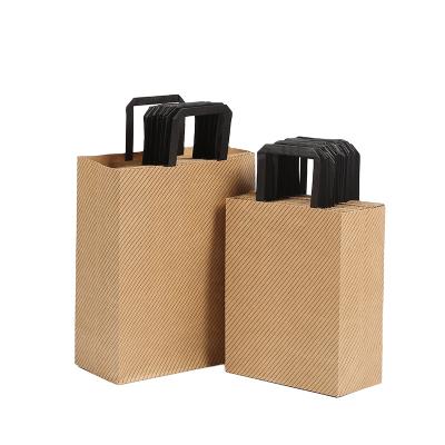 China Recyclable Custom Strong Waterproof Food Grade Brown Kraft Paper Bag With Single Double Four Cups Drink For Milk Tea Coffee Doggie Bag for sale