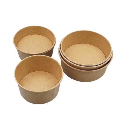 China Food Grade PE Coated Paper Bowl Recyclable Disposable Soup Bowl For Noodle Paper Meal Box Outlet To Go Paper Box With Lid for sale