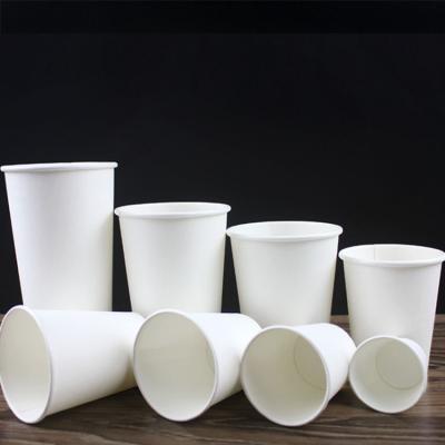 China Biodegradable Single Wall Paper Coffee Cup With Lids Printed Disposable Bamboo Customized Logo Style Packaging Color Feature Eco Material for sale