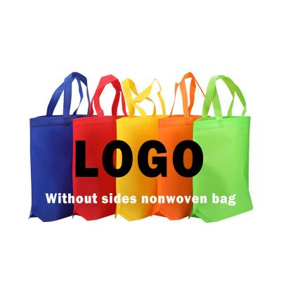 China Manufacturer Reusable Without Sides Custom Printing Logo Non Woven Fabric Foldable Reusable Shopping Bag for sale