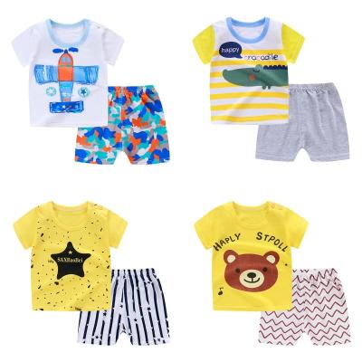 China 2021 Breathable Clothes For Boys Fashion T-shirt+Pants Hot Sale Kid Boys Clothing Sets Summer Children for sale