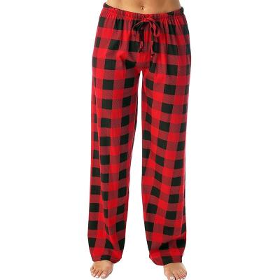 China Amazon Stewart Ladies Cotton Buffalo Plaid Pajama Pants Breathable Hot Selling Custom Cotton Flannel Women Sleepwear for sale