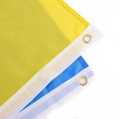 China OEM Wholesale 100% Polyester 3x5ft UKR Stock Ukrainian Ukraine Blue Yellow Flag for sale